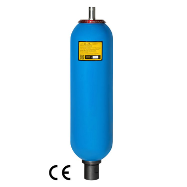 Balg accumulator 10,0 Liter lang, max 350 bar, CE keur volgens PED 2014/68 EU