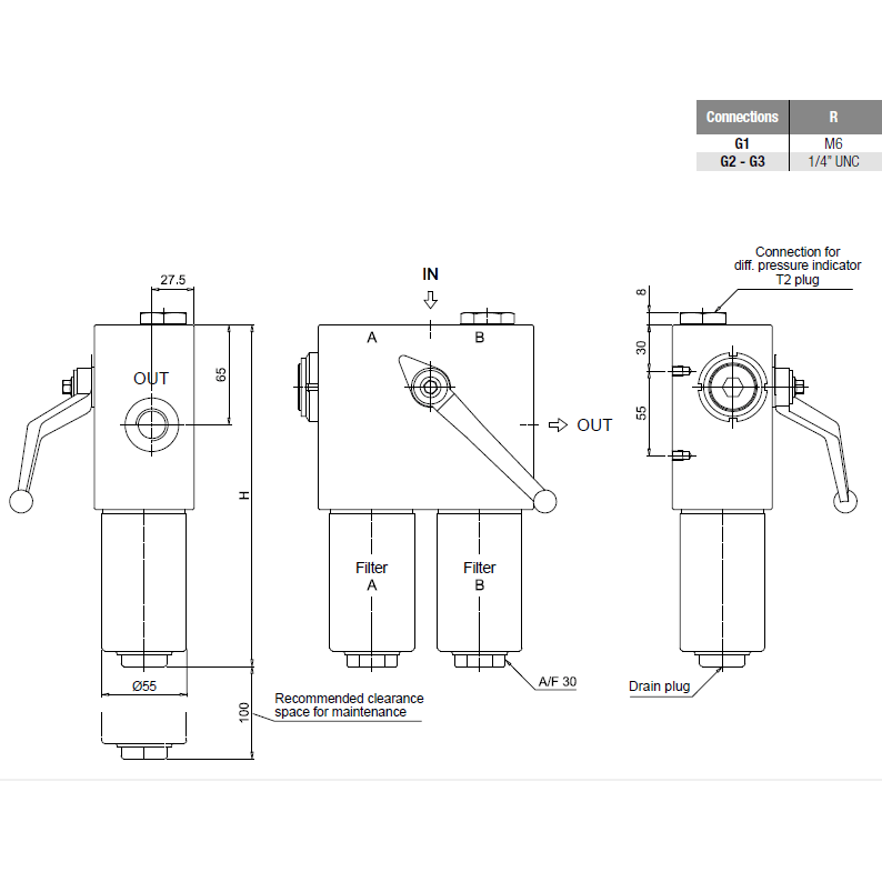 Duplex Persfilter G 1/2