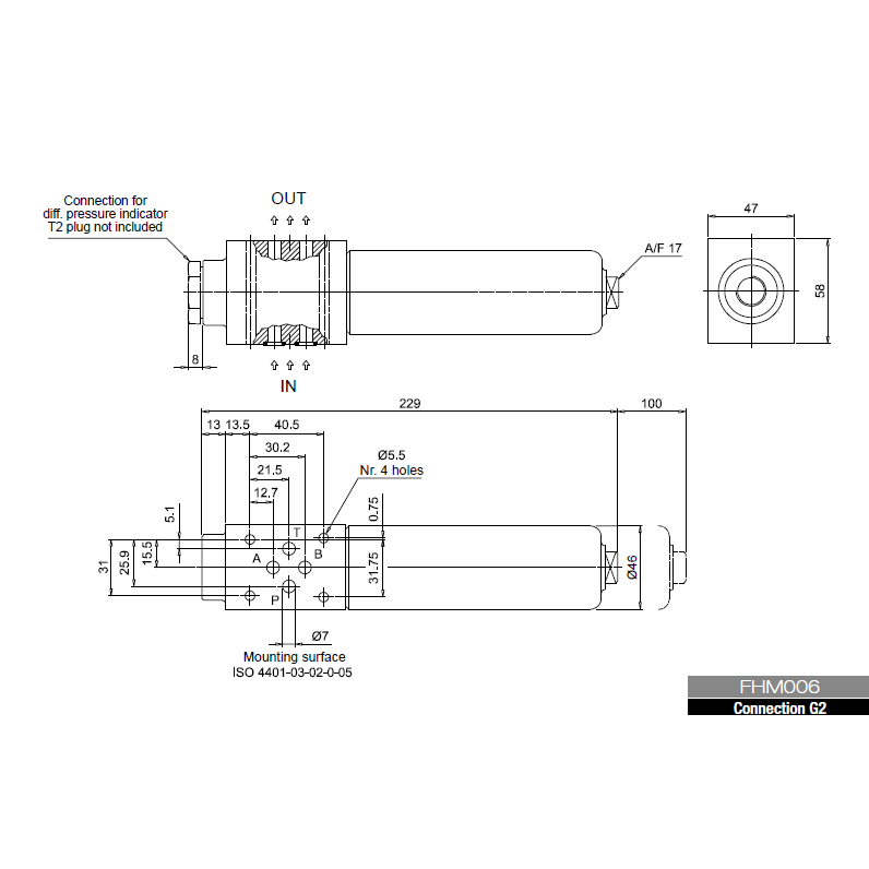 Persfilter tussenbouw NG6 30 L/min