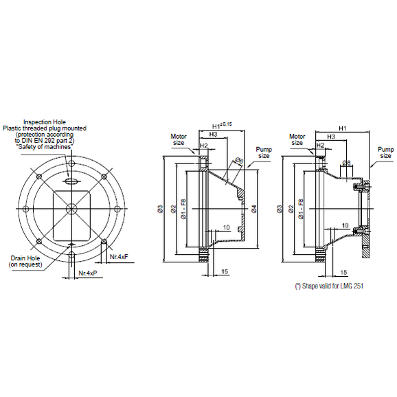 Lantaarnstuk B3/B5 groep 0,5 Flens 160mm