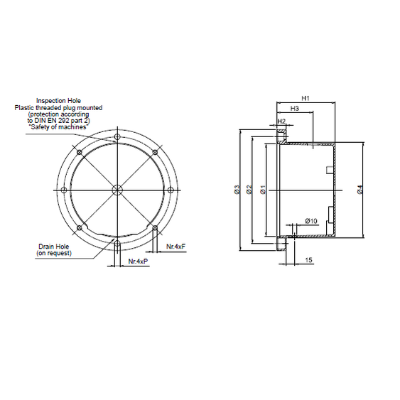Lantaarnstuk B3/B5 groep 3,5 Flens 350mm