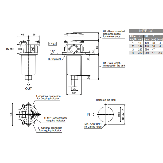 Retourfilter MPF1002AG2P01  G3/4