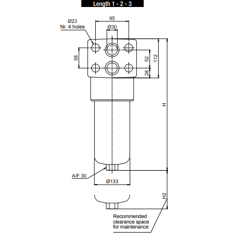 Persfilter manifoldmontage 450 L/min zonder element