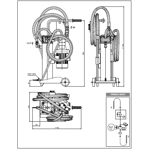 Mobiele filtratie unit 34L/min 230 VAC zonder element